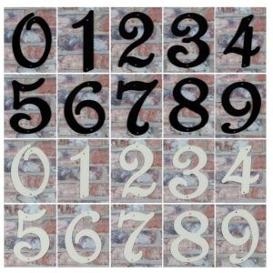 Husnumre i pulverlakeret stål (numre mellem 0-9)